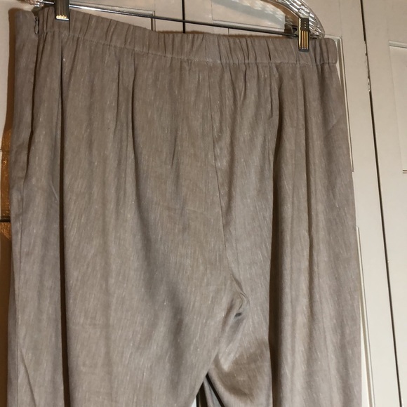 J Jill Linen Stretch Tan Pant SZ L - Picture 5 of 8